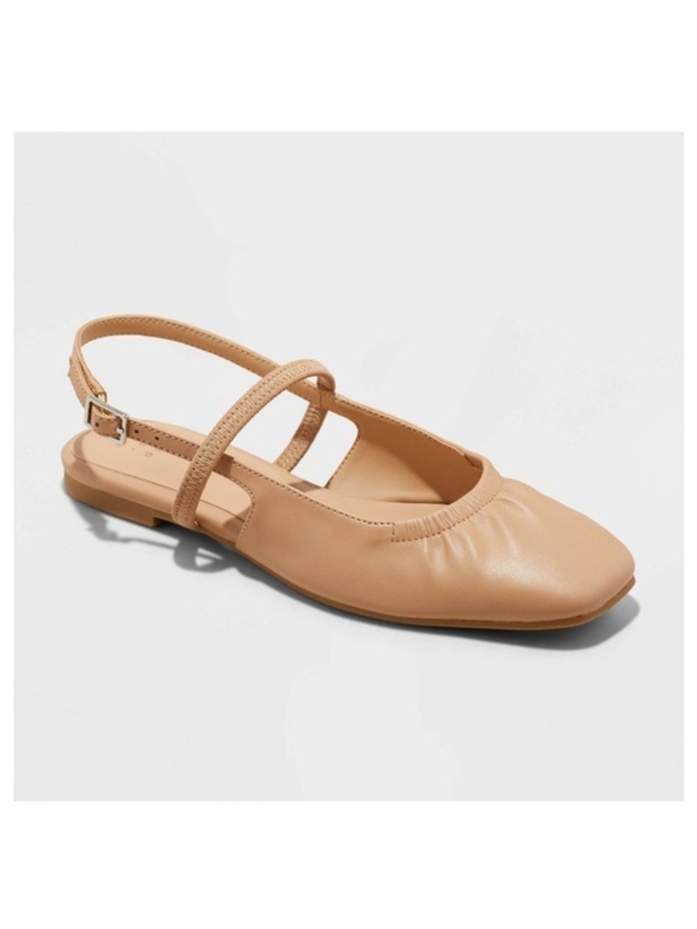A NEW DAY Women's Vada tan Slingback Scrunch Toe Flats Size 11